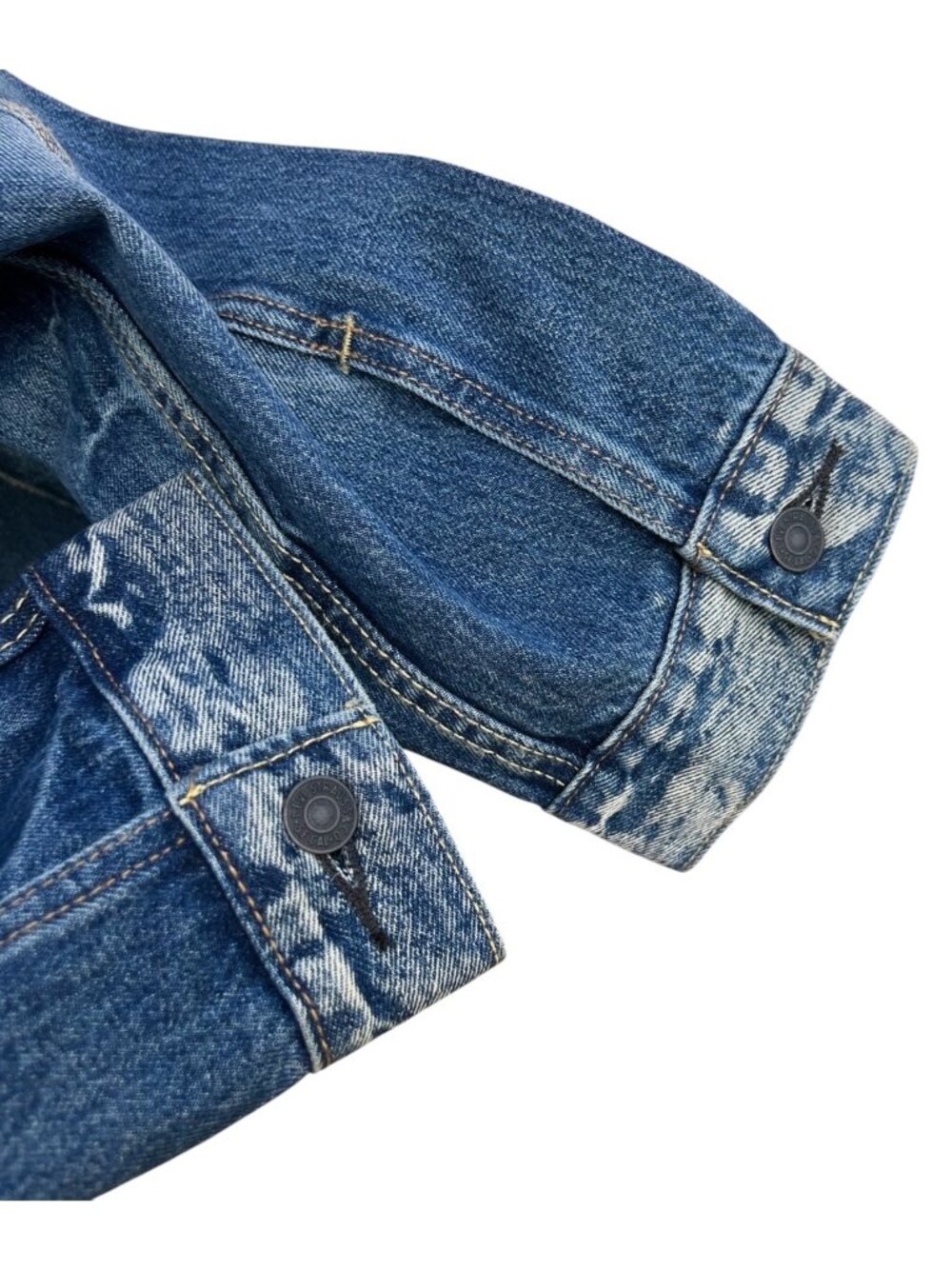 Levis Womens XXL Denim Jacket 72334 Button Front Pockets Mid-Wash Blue Cotton - Picture 8 of 11